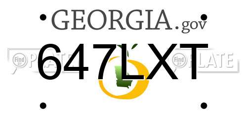 647LXT Georgia License Plate