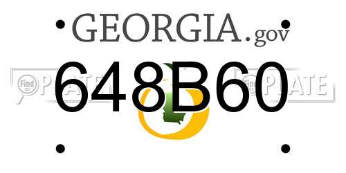 648B60 Georgia License Plate
