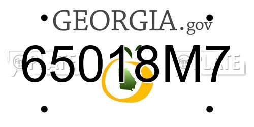 65018M7 Georgia License Plate