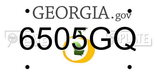 6505GQ Georgia License Plate