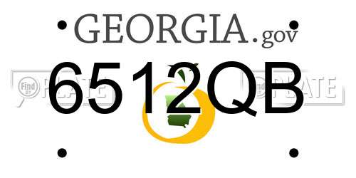 6512QB Georgia License Plate