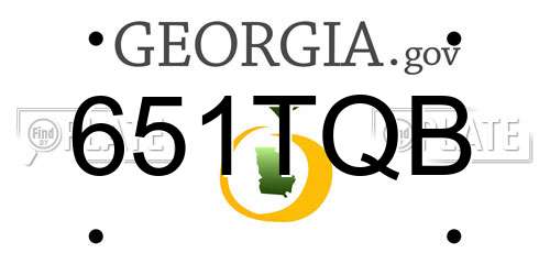 651TQB Georgia License Plate