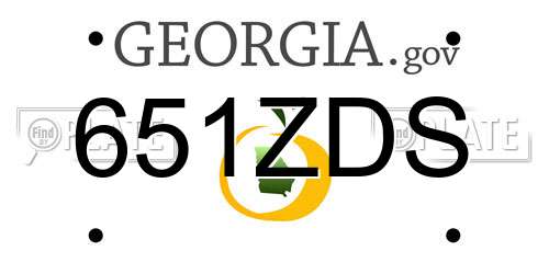 651ZDS Georgia License Plate