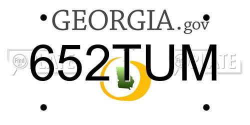 652TUM Georgia License Plate