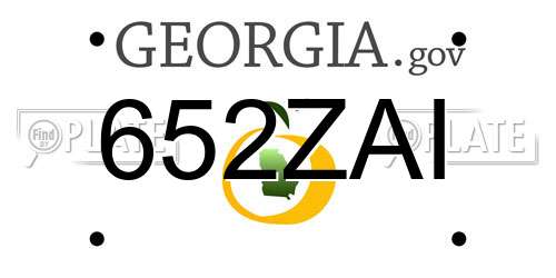 652ZAI Georgia License Plate