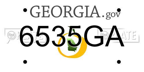 6535GA Georgia License Plate