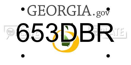 653DBR Georgia License Plate