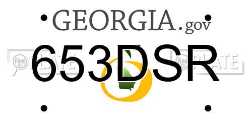 653DSR Georgia License Plate