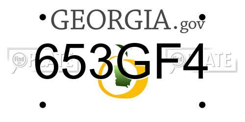 653GF4 Georgia License Plate