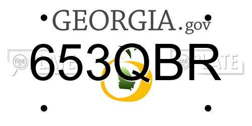 653QBR Georgia License Plate