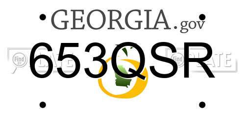 653QSR Georgia License Plate