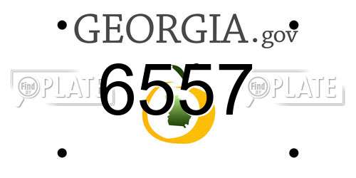 6557 Georgia License Plate