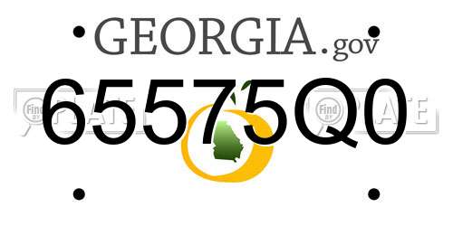 65575Q0 Georgia License Plate