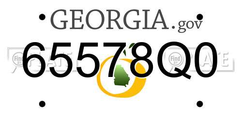 65578Q0 Georgia License Plate