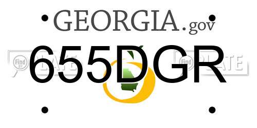 655DGR Georgia License Plate