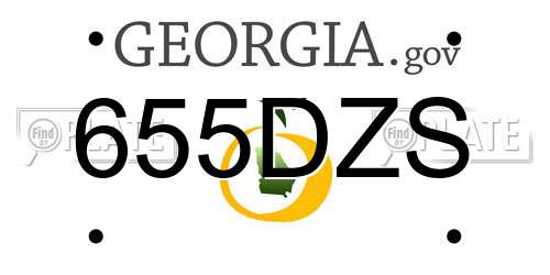 655DZS Georgia License Plate