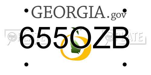 655OZB Georgia License Plate