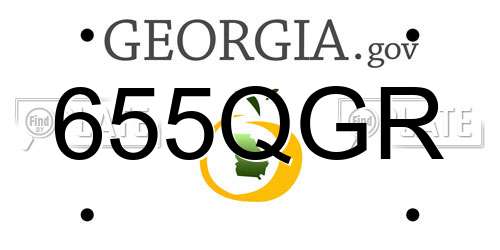 655QGR Georgia License Plate