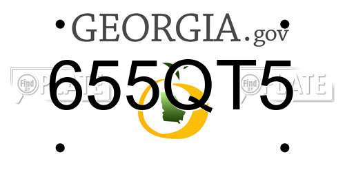 655QT5 Georgia License Plate