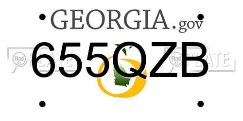 655QZB Georgia License Plate