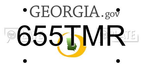 655TMR Georgia License Plate