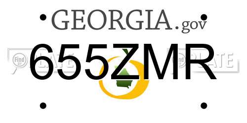 655ZMR Georgia License Plate