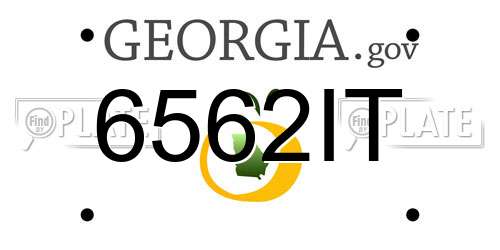 6562IT Georgia License Plate
