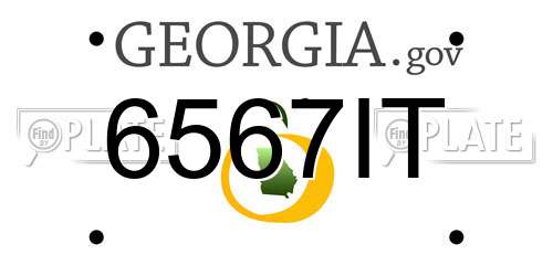 6567IT Georgia License Plate