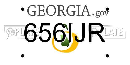 656IJR Georgia License Plate