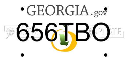 656TBO Georgia License Plate