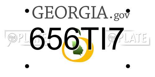 656TI7 Georgia License Plate
