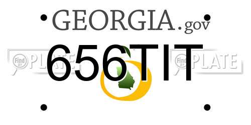 656TIT Georgia License Plate