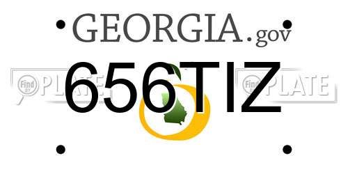 656TIZ Georgia License Plate