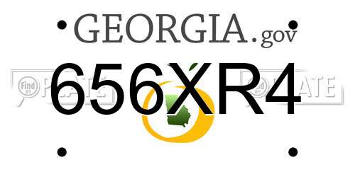 656XR4 Georgia License Plate