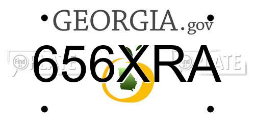656XRA Georgia License Plate