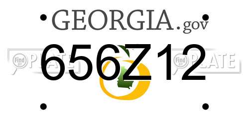 656Z12 Georgia License Plate