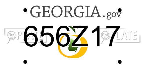 656Z17 Georgia License Plate