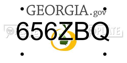 656ZBQ Georgia License Plate