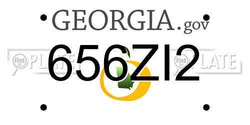 656ZI2 Georgia License Plate