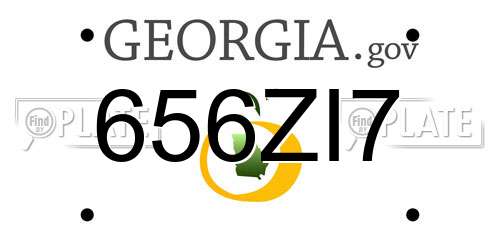 656ZI7 Georgia License Plate