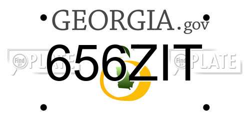 656ZIT Georgia License Plate