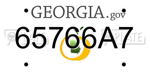 65766A7 Georgia License Plate