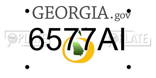 6577AI Georgia License Plate