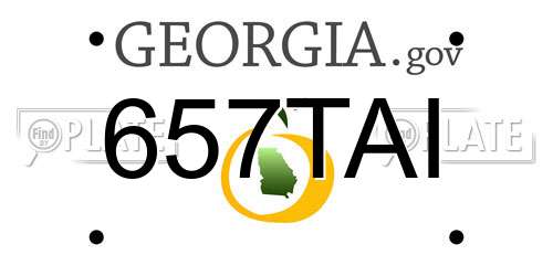 657TAI Georgia License Plate