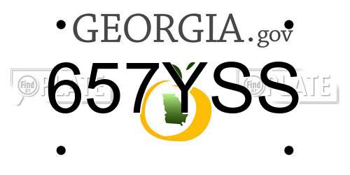 657YSS Georgia License Plate
