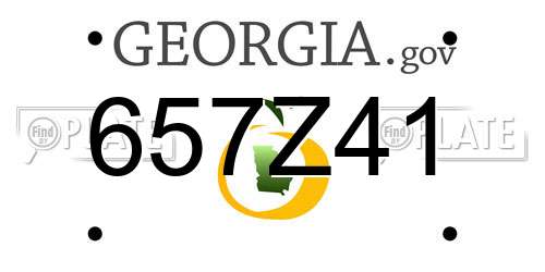 657Z41 Georgia License Plate