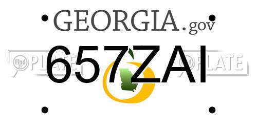 657ZAI Georgia License Plate