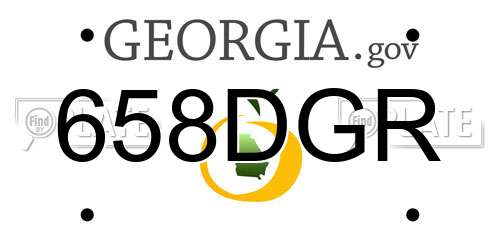 658DGR Georgia License Plate