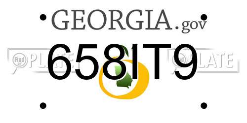 658IT9 Georgia License Plate