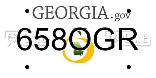 658OGR Georgia License Plate